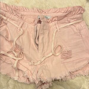 GAB♥️KATE Juniors size M Pink Denim Ripped Shorts